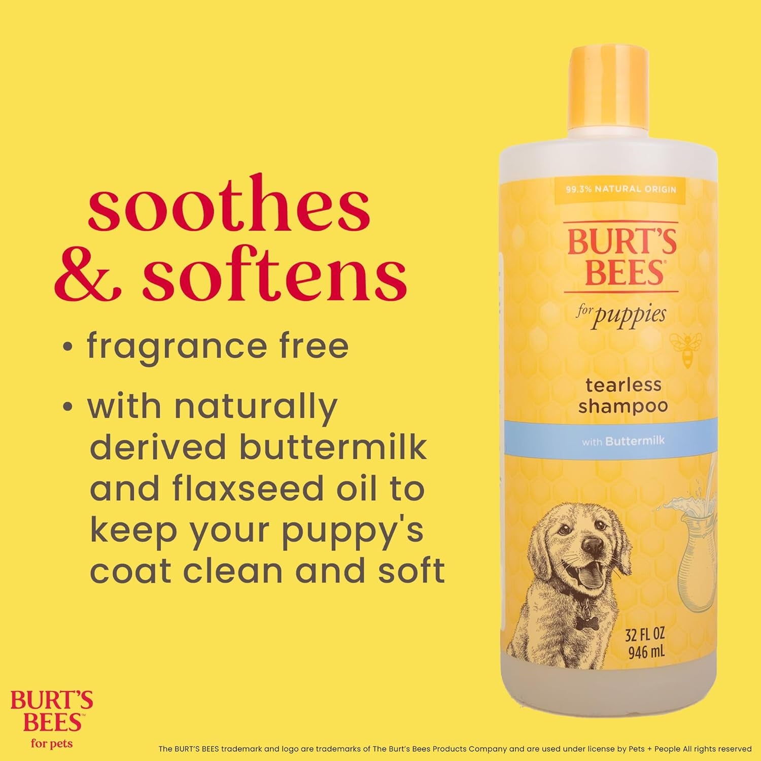 Tearless Puppy Shampoo with Buttermilk, 32Oz | Puppy & Dog Shampoo | Cruelty Free, Paraben & Sulfate Free Shampoo, Natural Shampoo for Dogs, Dog Wash, Dog Soap, Pet Shampoo